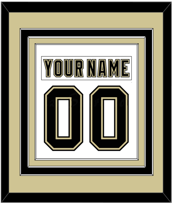 Pittsburgh Nameplate & Number (Back) Combined - White Jersey (2002-2007) - Triple Mat 3