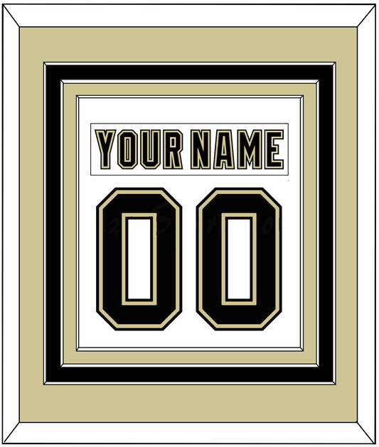 Pittsburgh Nameplate & Number (Back) Combined - White Jersey (2002-2007) - Premier Tier 3