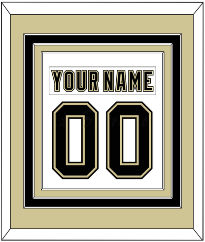Pittsburgh Nameplate & Number (Back) Combined - Road White (2007-2016) - Premier Tier 3