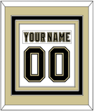 Pittsburgh Nameplate & Number (Back) Combined - White Jersey (2002-2007) - Triple Mat 3
