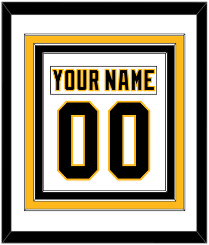 Pittsburgh Nameplate & Number (Back) Combined - Home White (1992-2002) - Premier Tier 1