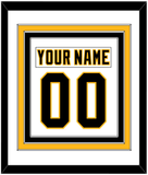 Pittsburgh Nameplate & Number (Back) Combined - Home White (1992-2002) - Triple Mat 1
