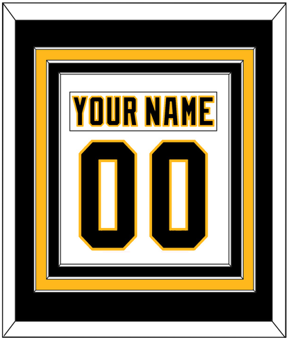 Pittsburgh Nameplate & Number (Back) Combined - Home White (1992-2002) - Premier Tier 2