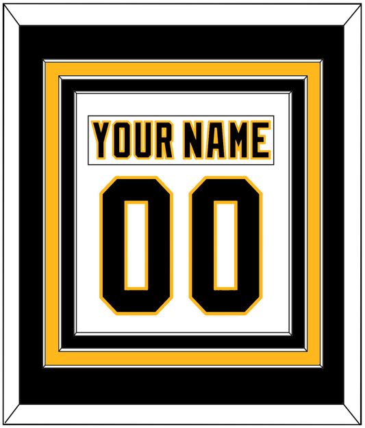 Pittsburgh Nameplate & Number (Back) Combined - Home White (1992-2002) - Premier Tier 2