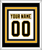Pittsburgh Nameplate & Number (Back) Combined - Home White (1992-2002) - Triple Mat 2