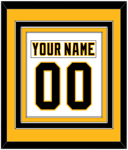 Pittsburgh Nameplate & Number (Back) Combined - Home White (1992-2002) - Premier Tier 3