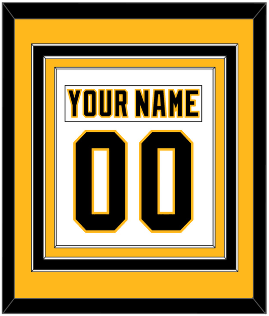 Pittsburgh Nameplate & Number (Back) Combined - Home White (1992-2002) - Premier Tier 3