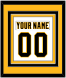 Pittsburgh Nameplate & Number (Back) Combined - Home White (1992-2002) - Triple Mat 3