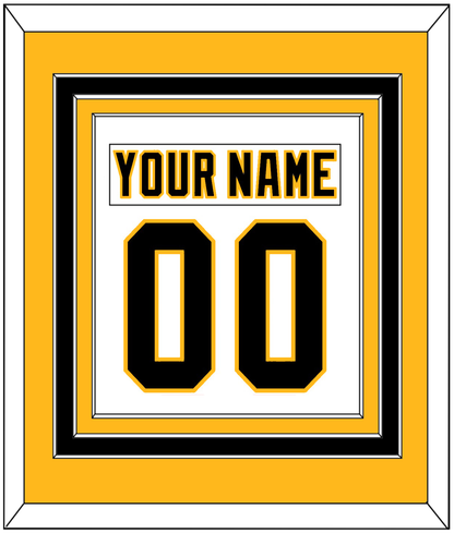 Pittsburgh Nameplate & Number (Back) Combined - Home White (1992-2002) - Premier Tier 3