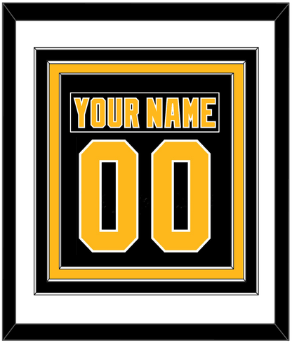 Pittsburgh Nameplate & Number (Back) Combined - Road Black (1992-1997) - Premier Tier 1