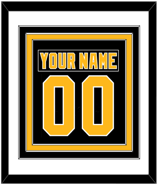 Pittsburgh Nameplate & Number (Back) Combined - Road Black (1992-1997) - Premier Tier 1