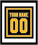 Pittsburgh Nameplate & Number (Back) Combined - Road Black (1992-1997) - Triple Mat 1