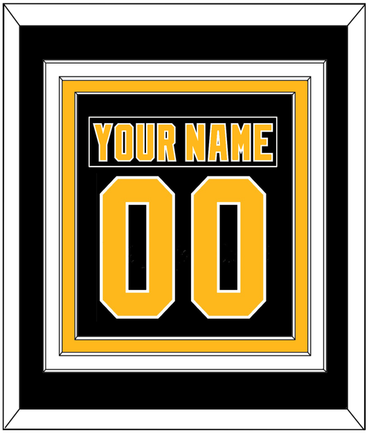 Pittsburgh Nameplate & Number (Back) Combined - Road Black (1992-1997) - Premier Tier 2