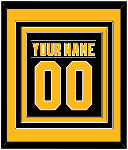 Pittsburgh Nameplate & Number (Back) Combined - Road Black (1992-1997) - Premier Tier 3