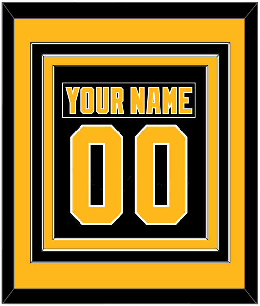 Pittsburgh Nameplate & Number (Back) Combined - Road Black (1992-1997) - Premier Tier 3