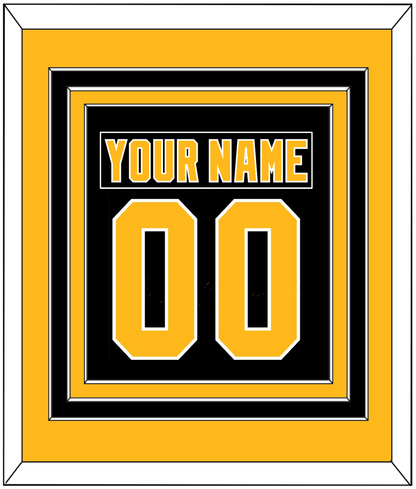 Pittsburgh Nameplate & Number (Back) Combined - Road Black (1992-1997) - Premier Tier 3