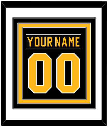 Pittsburgh Nameplate & Number (Back) Combined - Road Black (1981-1984) - Premier Tier 1