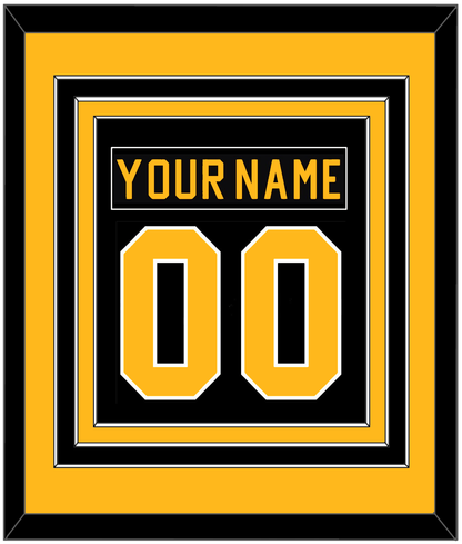 Pittsburgh Nameplate & Number (Back) Combined - Road Black (1981-1984) - Premier Tier 3