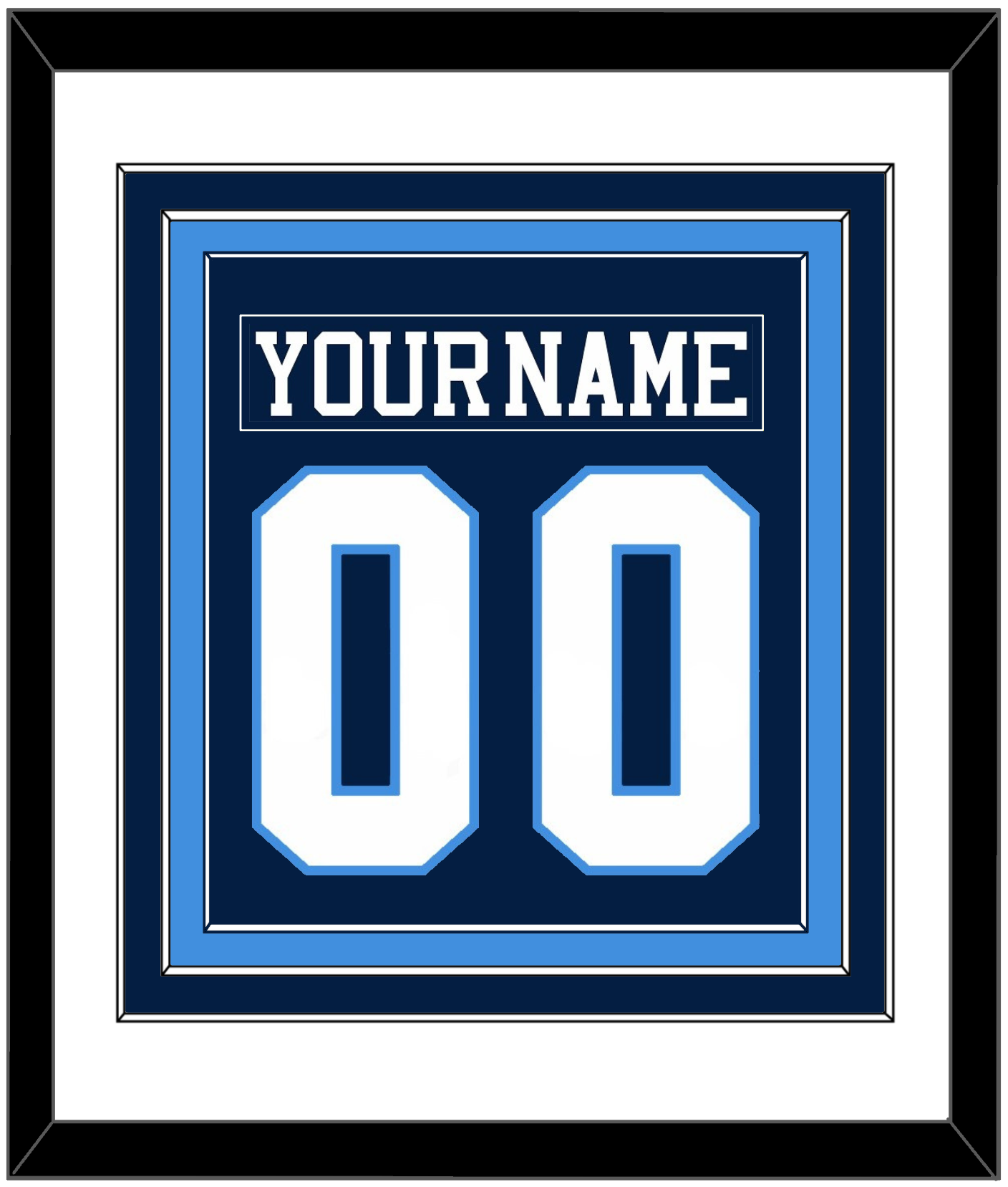 Pittsburgh Nameplate & Number (Back) Combined - Road Blue (1977-1980) - Premier Tier 1