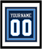 Pittsburgh Nameplate & Number (Back) Combined - Road Blue (1977-1980) - Triple Mat 1