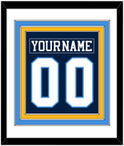 Pittsburgh Nameplate & Number (Back) Combined - Road Blue (1977-1980) - Triple Mat 2