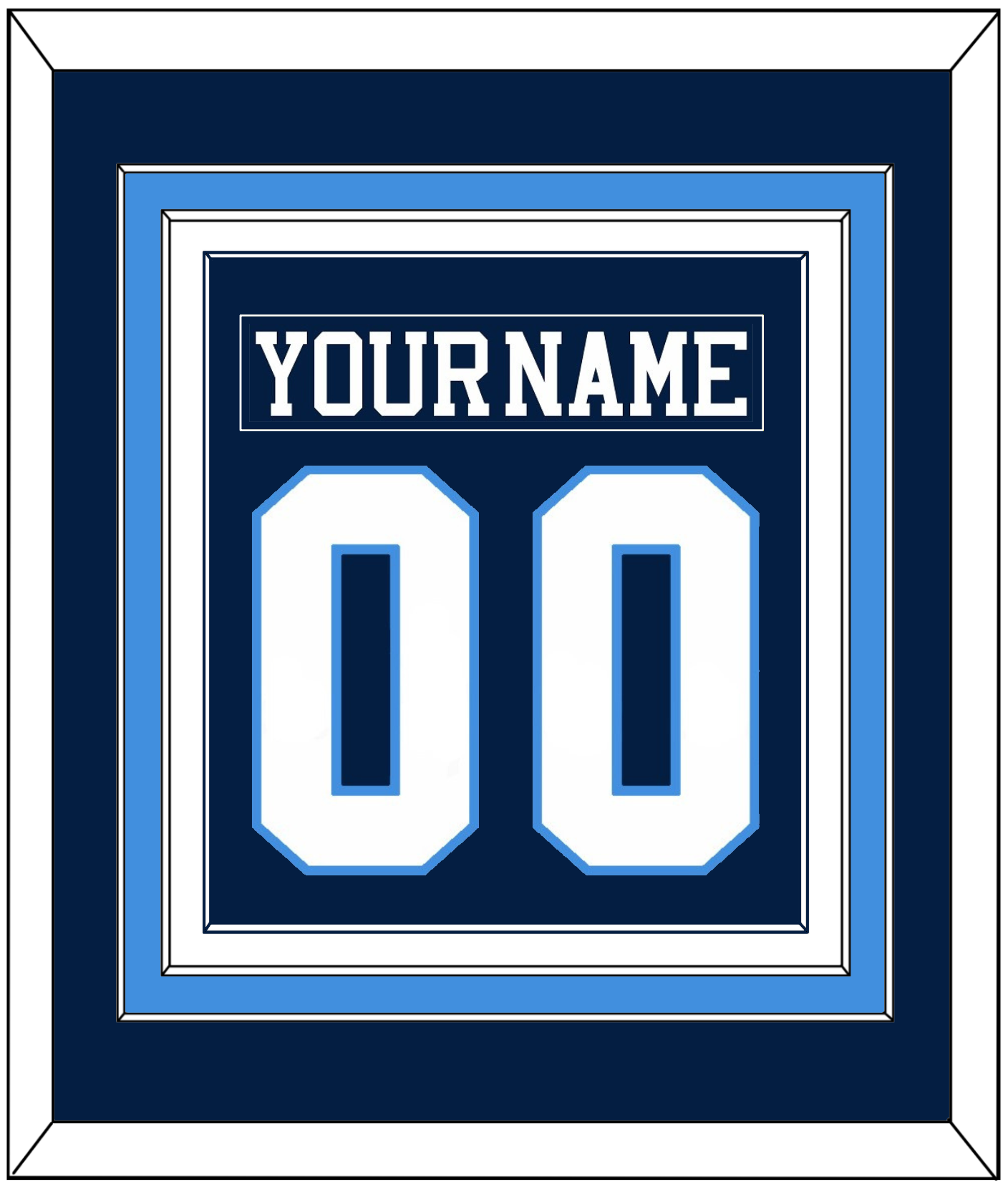 Pittsburgh Nameplate & Number (Back) Combined - Road Blue (1977-1980) - Premier Tier 3