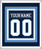 Pittsburgh Nameplate & Number (Back) Combined - Road Blue (1977-1980) - Triple Mat 3