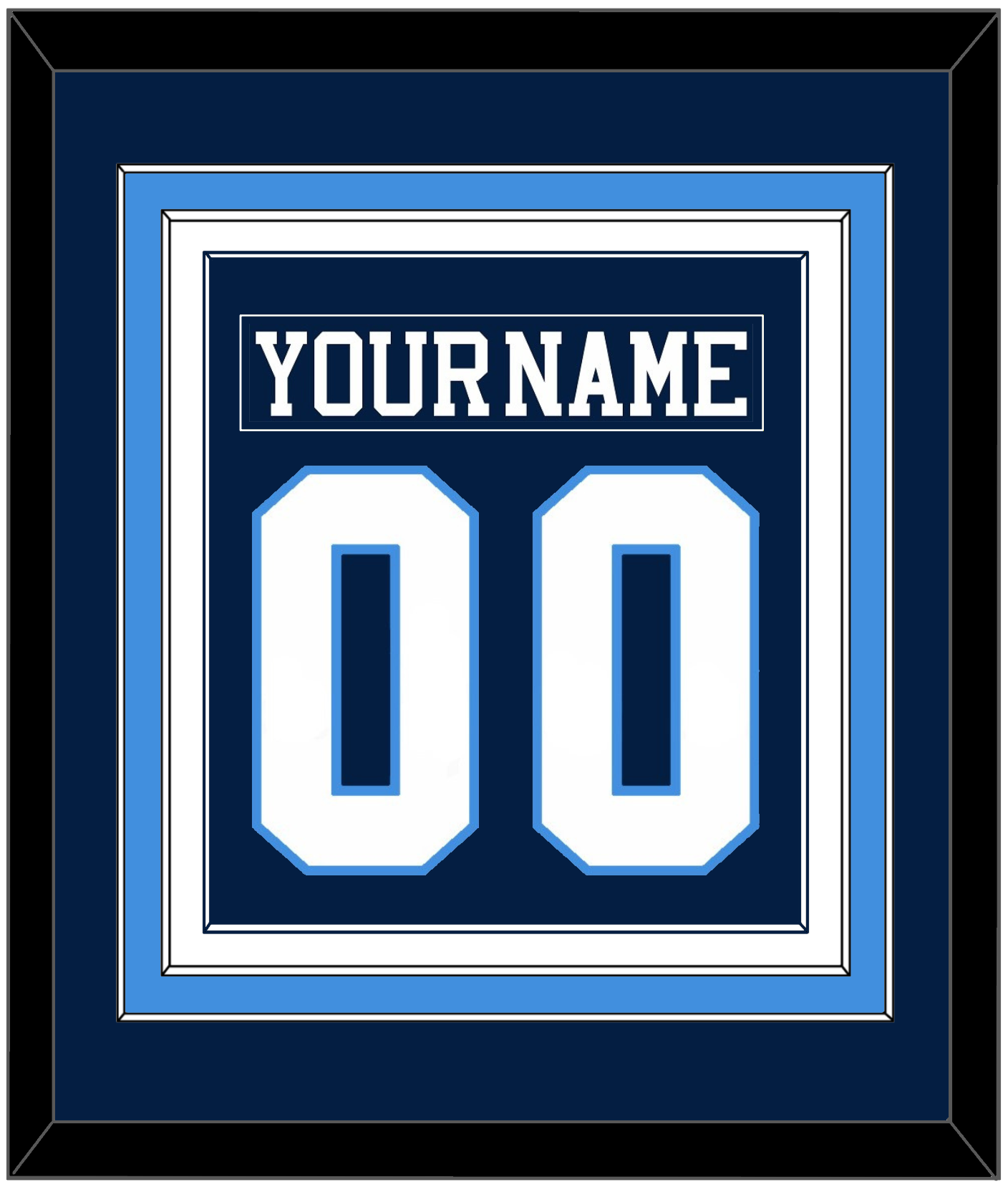 Pittsburgh Nameplate & Number (Back) Combined - Road Blue (1977-1980) - Premier Tier 3