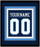 Pittsburgh Nameplate & Number (Back) Combined - Road Blue (1977-1980) - Triple Mat 3