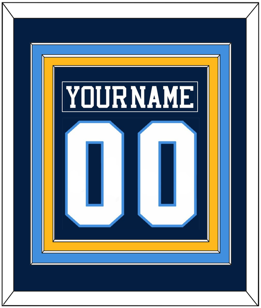 Pittsburgh Nameplate & Number (Back) Combined - Road Blue (1977-1980) - Premier Tier 4