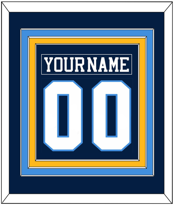 Pittsburgh Nameplate & Number (Back) Combined - Road Blue (1977-1980) - Triple Mat 4