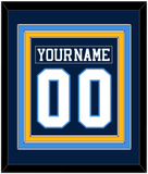Pittsburgh Nameplate & Number (Back) Combined - Road Blue (1977-1980) - Triple Mat 4