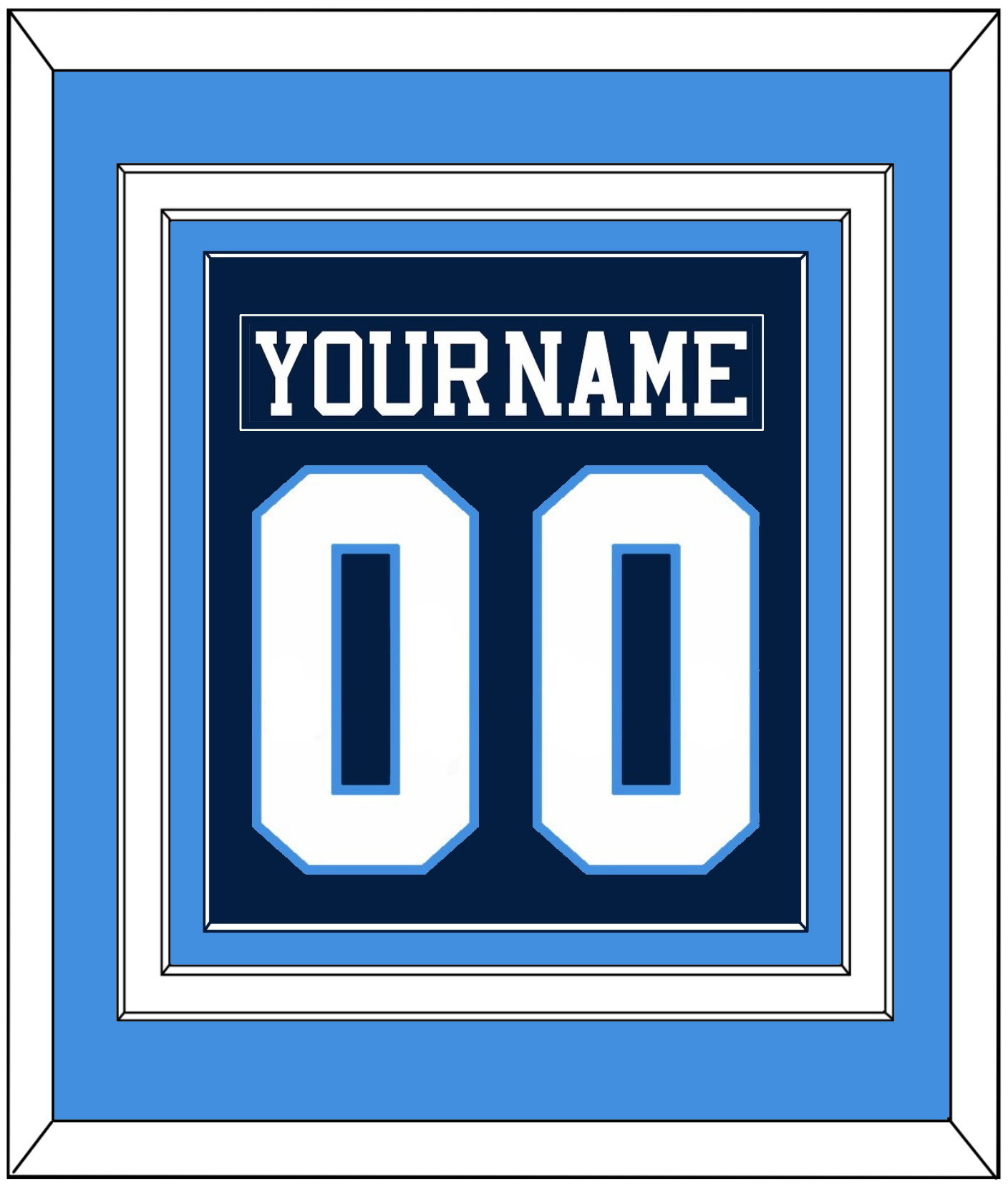 Pittsburgh Nameplate & Number (Back) Combined - Road Blue (1977-1980) - Premier Tier 5