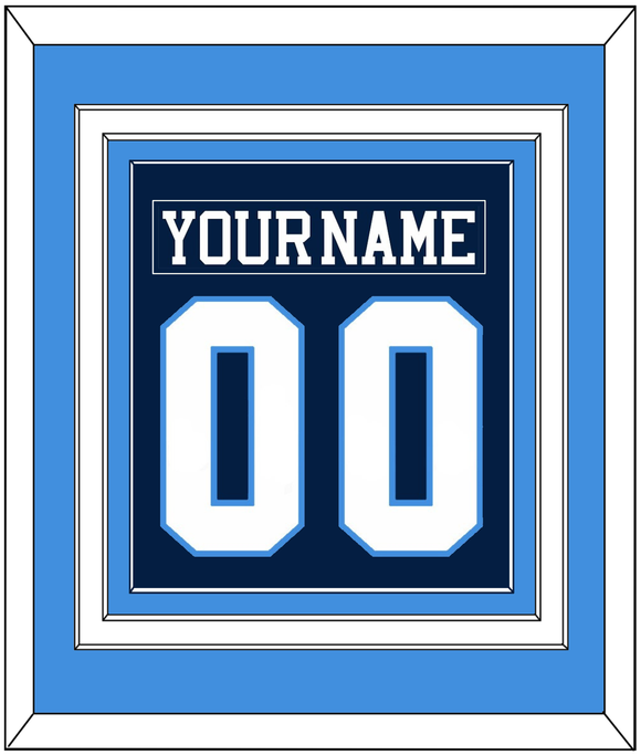 Pittsburgh Nameplate & Number (Back) Combined - Road Blue (1977-1980) - Triple Mat 5