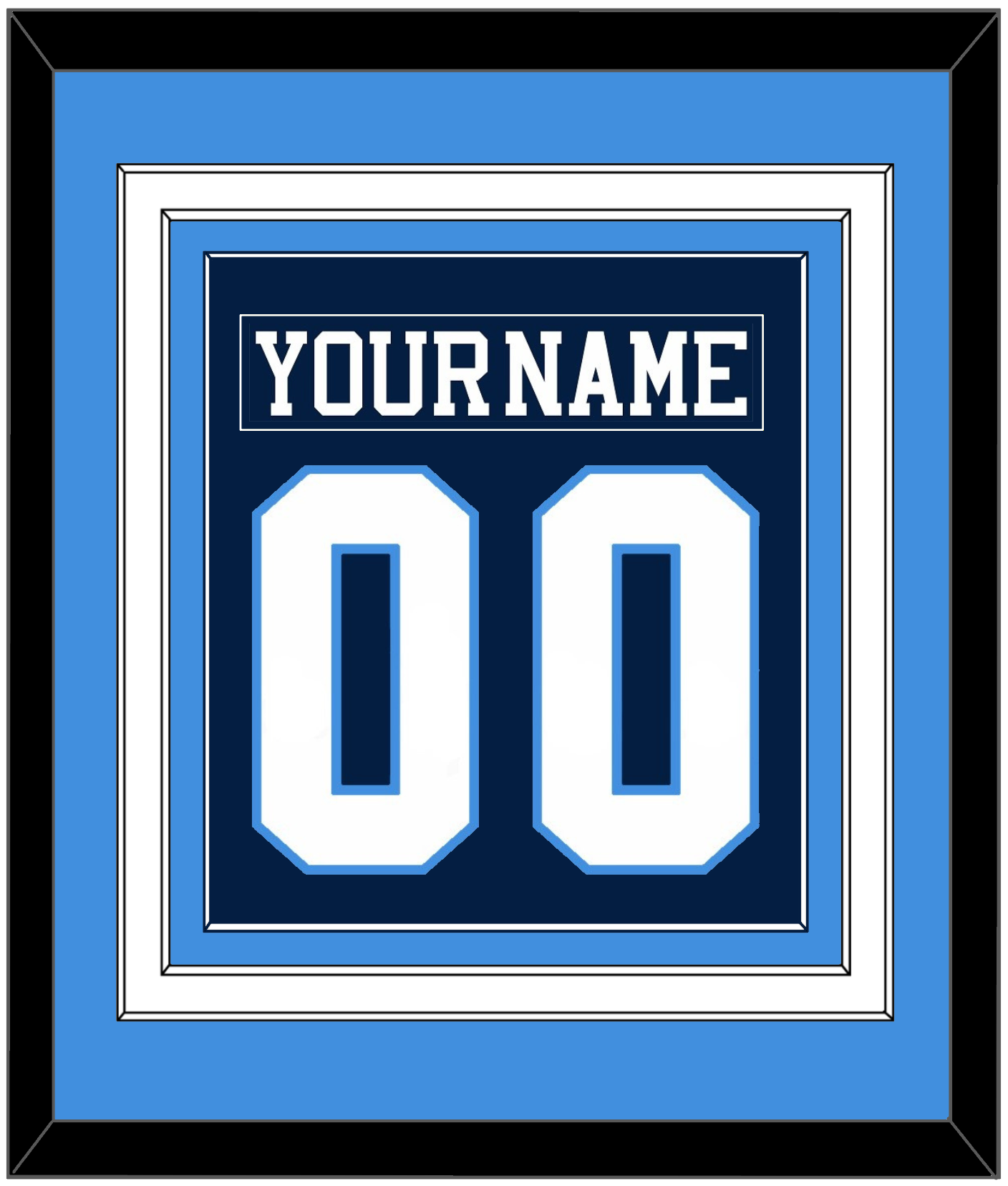 Pittsburgh Nameplate & Number (Back) Combined - Road Blue (1977-1980) - Premier Tier 5