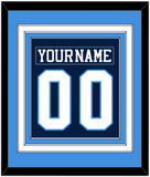 Pittsburgh Nameplate & Number (Back) Combined - Road Blue (1977-1980) - Triple Mat 5