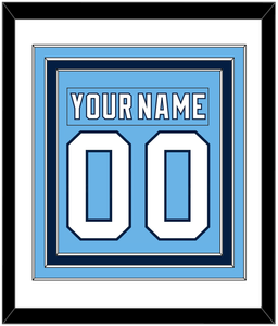 Pittsburgh Nameplate & Number (Back) Combined - Alternate Powder Blue (2008-2011)- Triple Mat 1