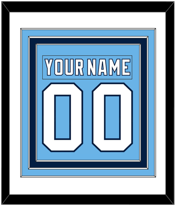 Pittsburgh Nameplate & Number (Back) Combined - Alternate Powder Blue (2008-2011)- Triple Mat 1