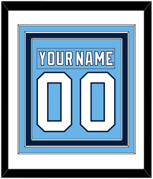 Pittsburgh Nameplate & Number (Back) Combined - 2008 Winter Classic Powder Blue - Premier Tier 1