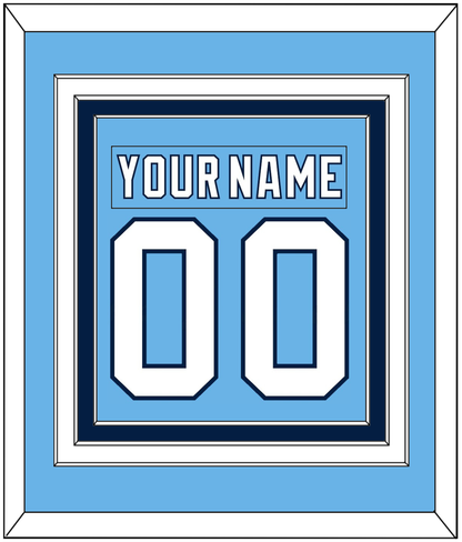 Pittsburgh Nameplate & Number (Back) Combined - Alternate Powder Blue (2008-2011)- Premier Tier 2