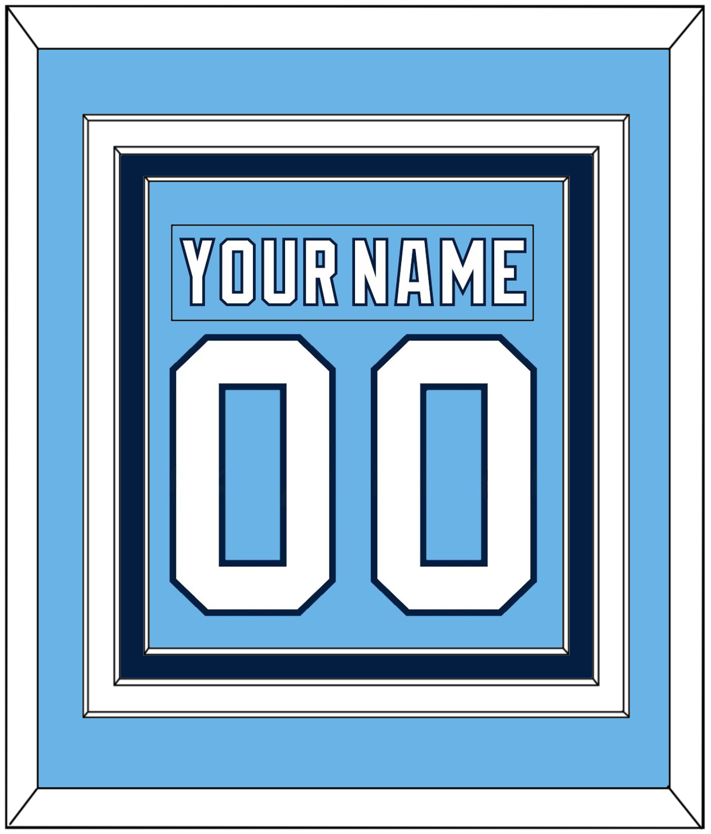 Pittsburgh Nameplate & Number (Back) Combined - 2008 Winter Classic Powder Blue - Premier Tier 2