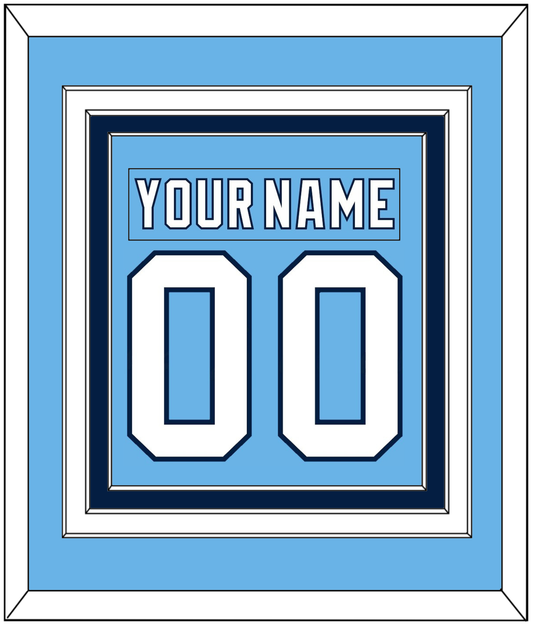 Pittsburgh Nameplate & Number (Back) Combined - 2008 Winter Classic Powder Blue - Premier Tier 2