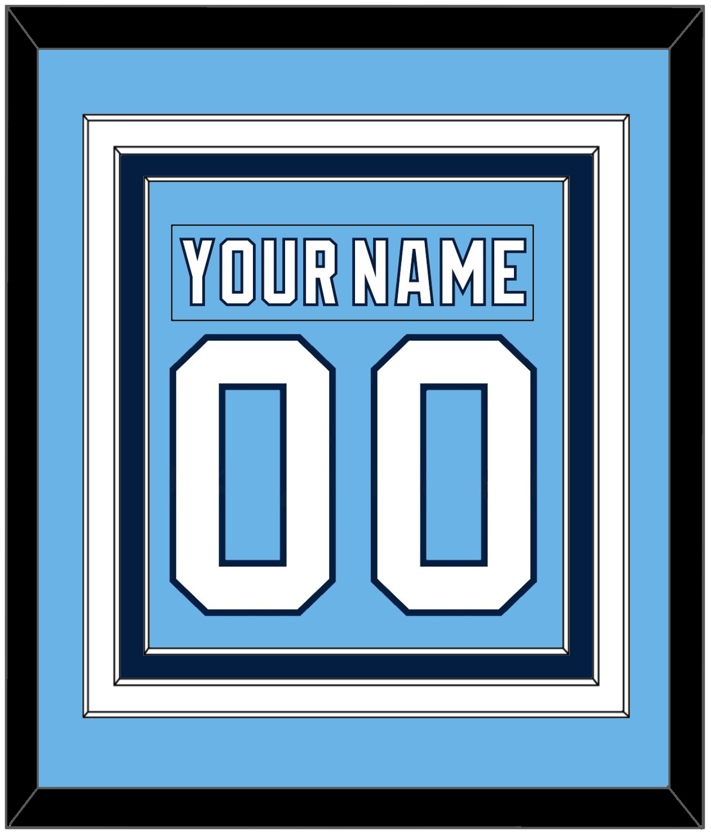 Pittsburgh Nameplate & Number (Back) Combined - 2008 Winter Classic Powder Blue - Premier Tier 2
