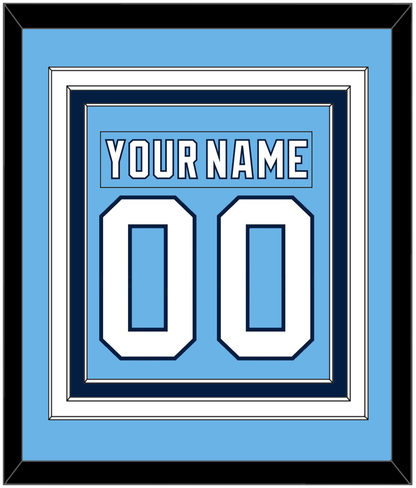 Pittsburgh Nameplate & Number (Back) Combined - 2008 Winter Classic Powder Blue - Premier Tier 2