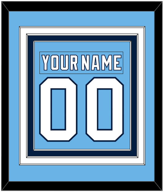 Pittsburgh Nameplate & Number (Back) Combined - 2008 Winter Classic Powder Blue - Premier Tier 2