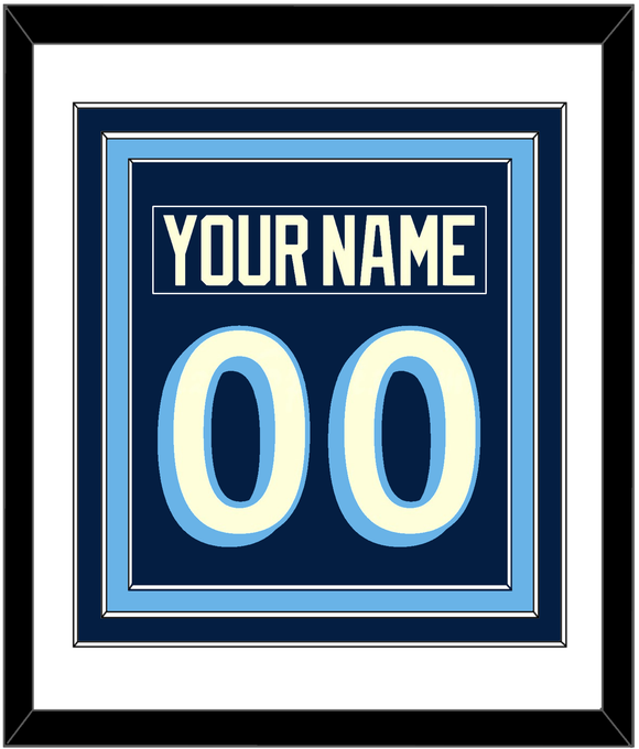 Pittsburgh Nameplate & Number (Back) Combined - Alternate Navy Blue (2011-2013) - Triple Mat 1