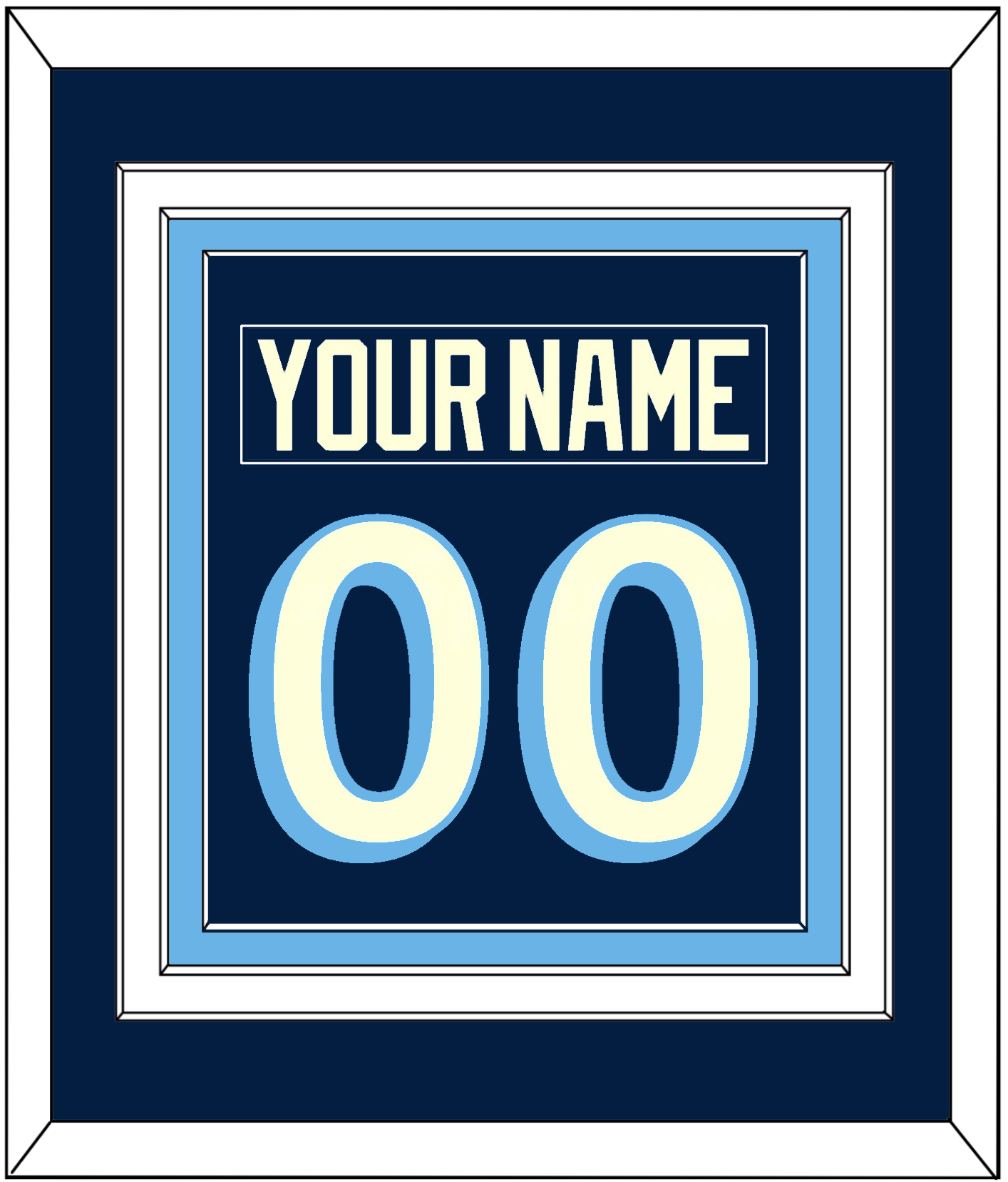 Pittsburgh Nameplate & Number (Back) Combined - Alternate Navy Blue (2011-2013) - Premier Tier 2