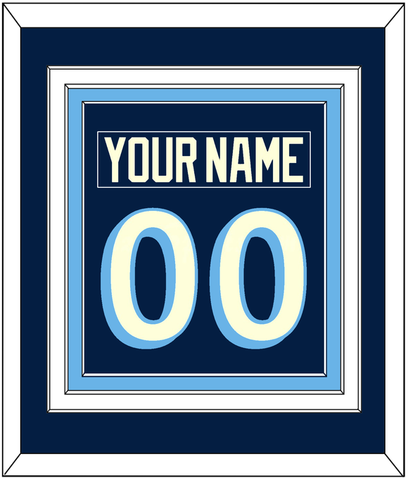 Pittsburgh Nameplate & Number (Back) Combined - 2011 Winter Classic Navy Blue - Triple Mat 2