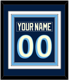 Pittsburgh Nameplate & Number (Back) Combined - 2011 Winter Classic Navy Blue - Triple Mat 2