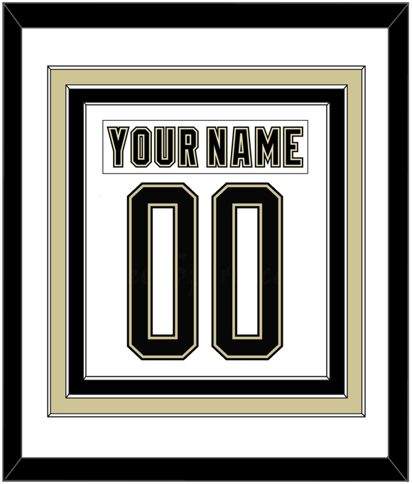 Pittsburgh Nameplate & Number (Back) Combined - 2014 Stadium Series White - Triple Mat 1